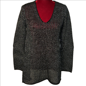 Elegant Black Knit Women's Sweater Size Large